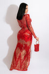 Red Lace-Maxi Dress